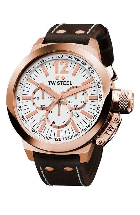 rose gold chronograph watch.